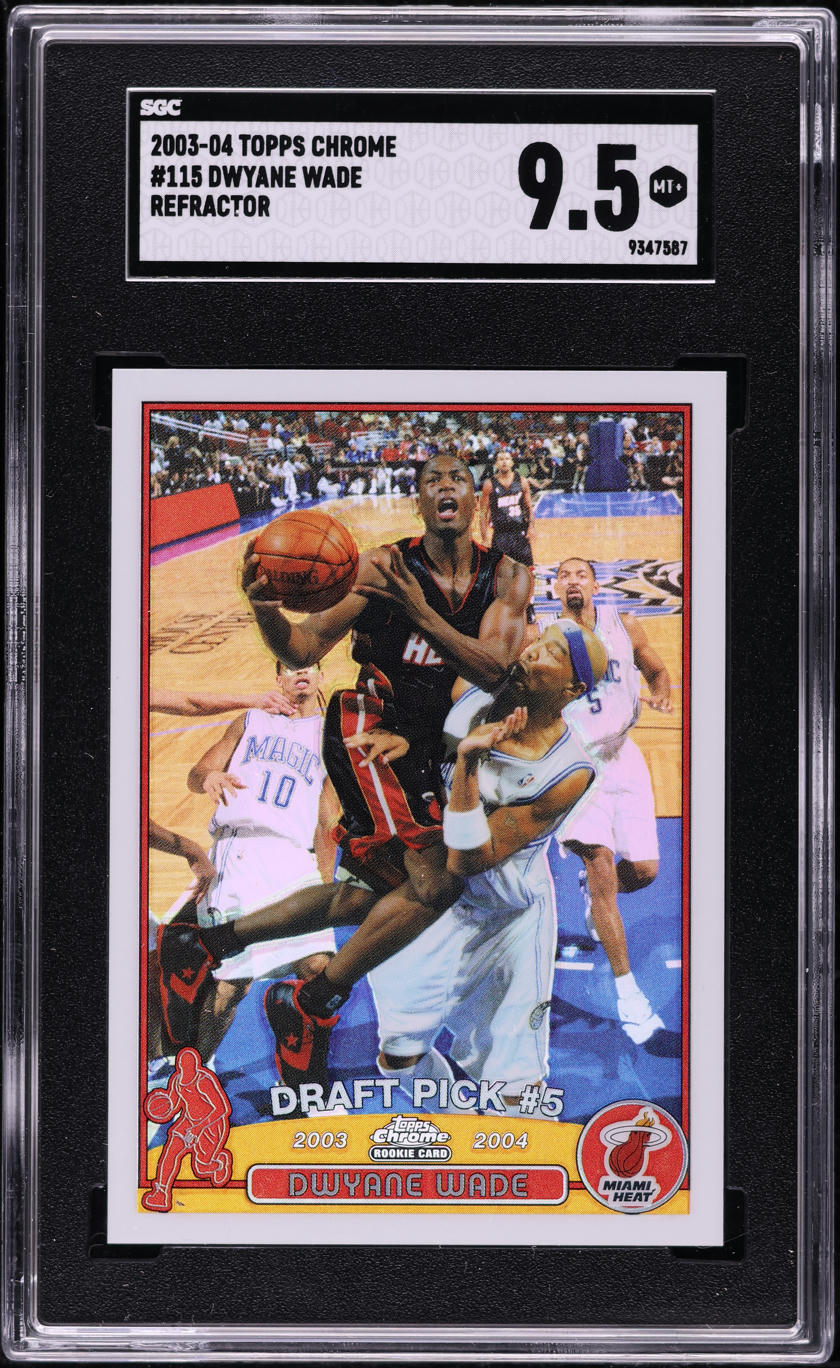 2003 Topps Chrome Refractor Dwyane Wade ROOKIE #115 SGC 9.5 MINT+