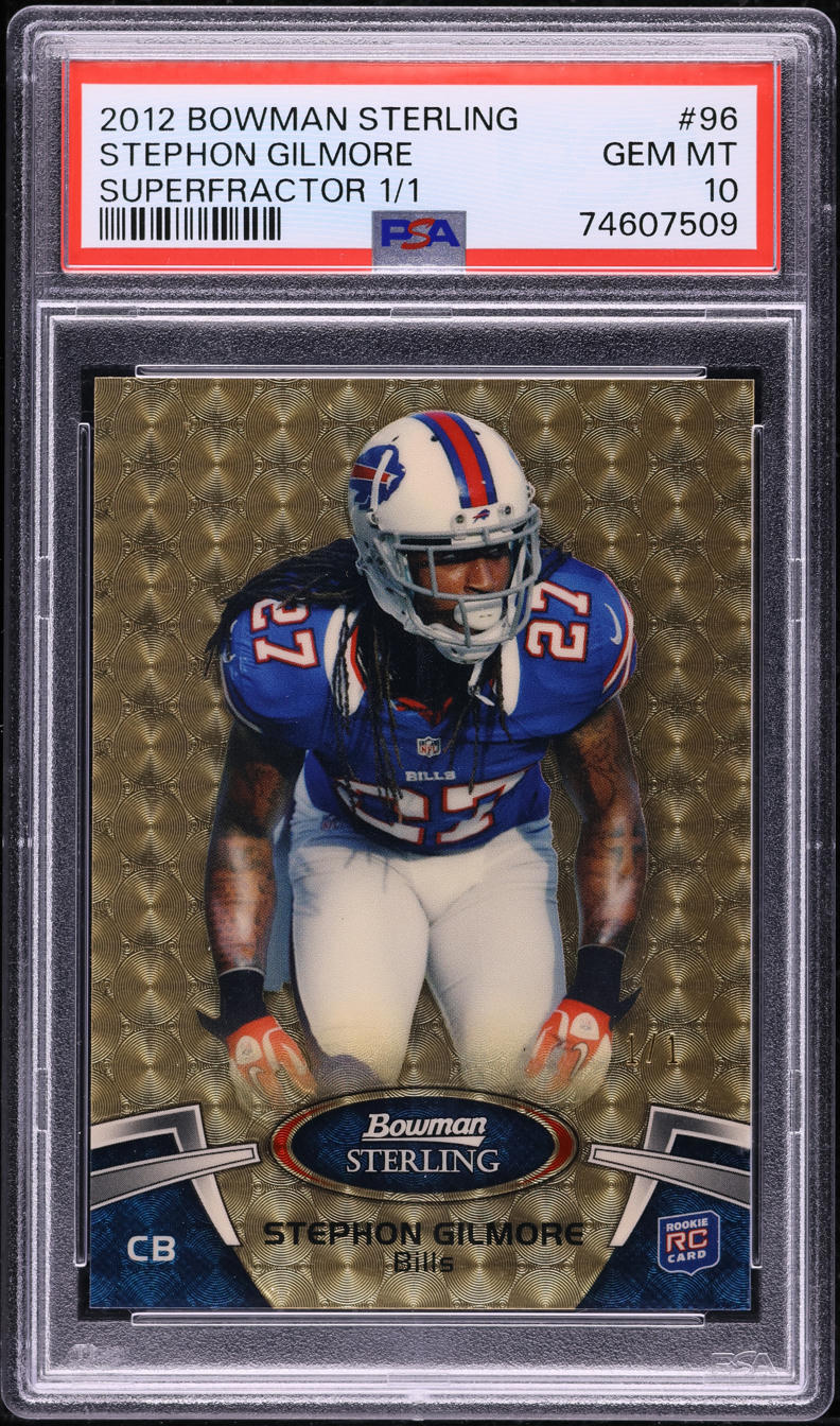 2012 Bowman Sterling Superfractor Stephon Gilmore ROOKIE 1/1 #96 PSA 10 GEM MINT
