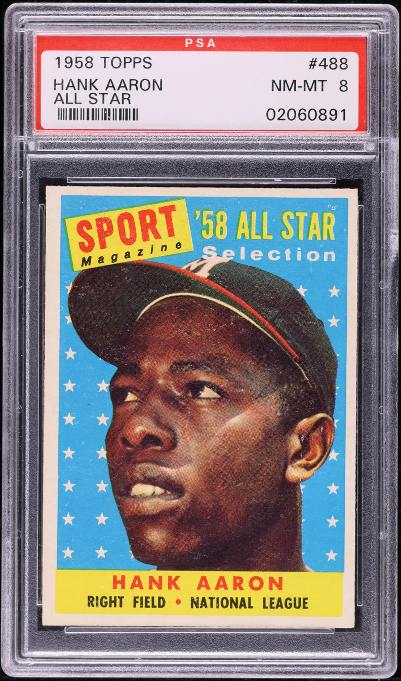 1958 Topps Hank Aaron ALL-STAR #488 PSA 8 NM-MT