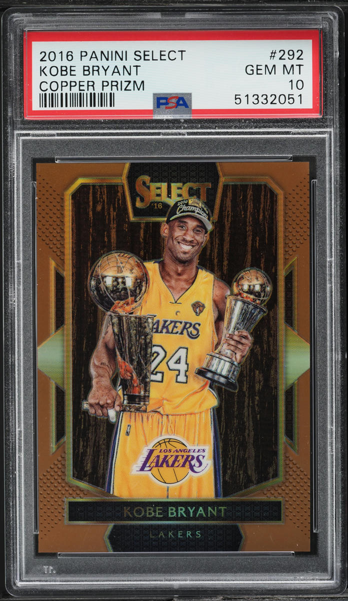 2016 Select Copper Prizm Kobe Bryant /49 #292 PSA 10 GEM MINT on