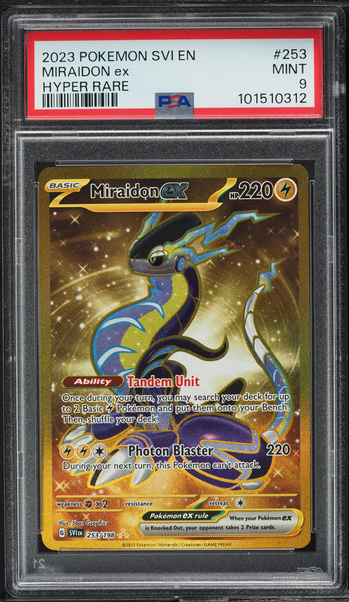 2023 Pokemon Scarlet & Violet Hyper Rare Miraidon ex #253 PSA 9 MINT on  Fanatics Collect