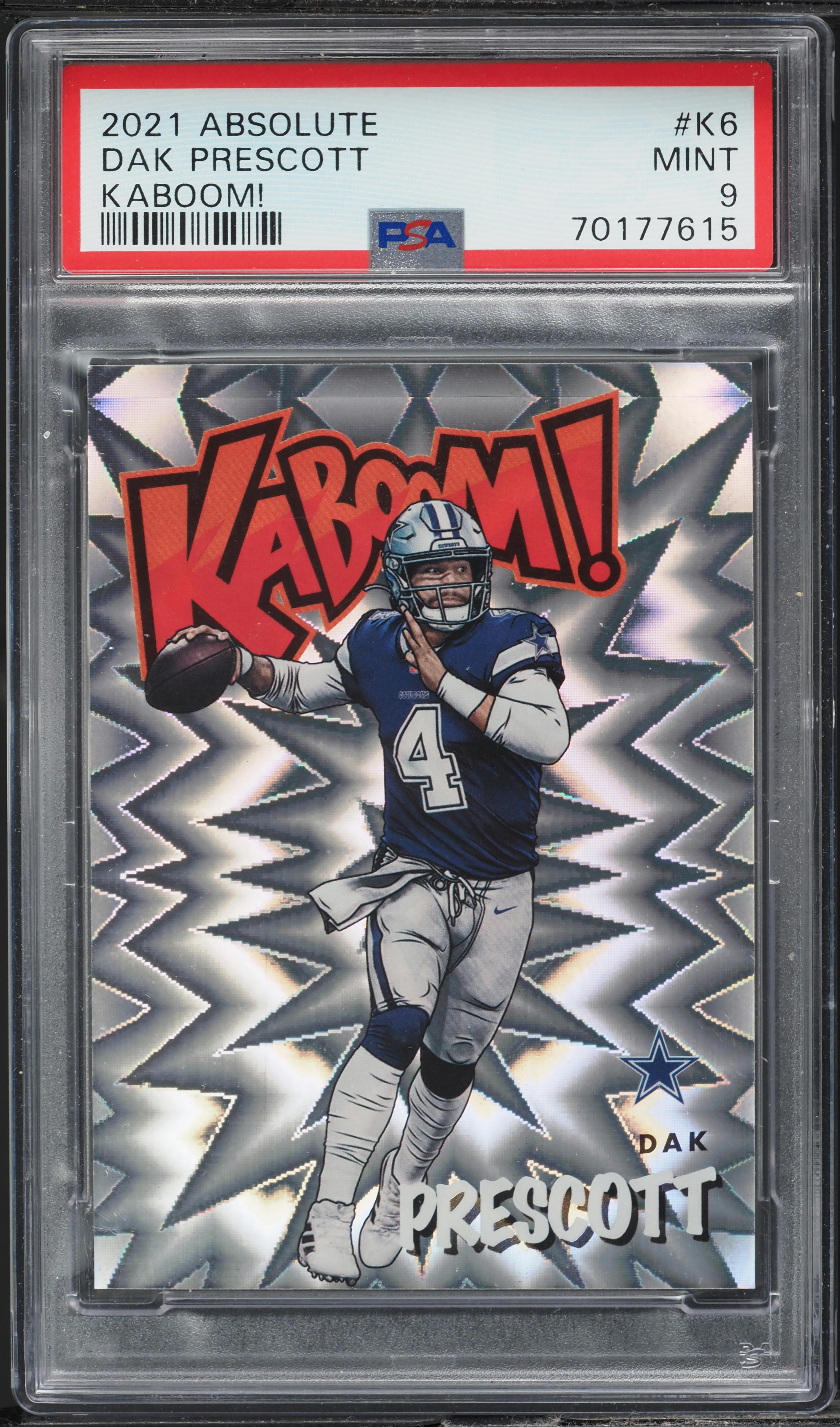 2021 Panini Absolute Kaboom! Dak Prescott #K6 PSA 9 MINT on