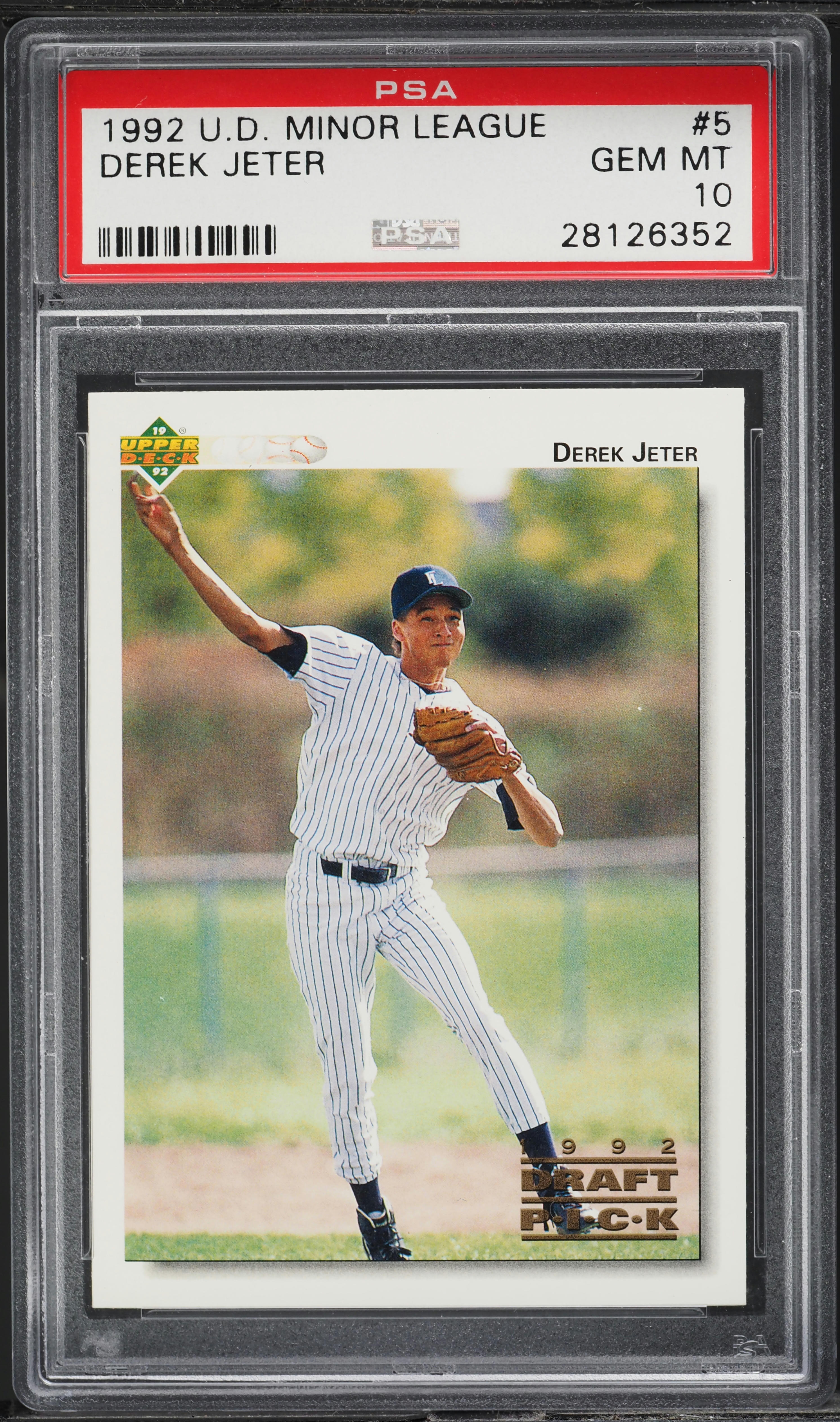 1992 Upper Deck Minor League Derek Jeter ROOKIE #55 PSA 10 GEM