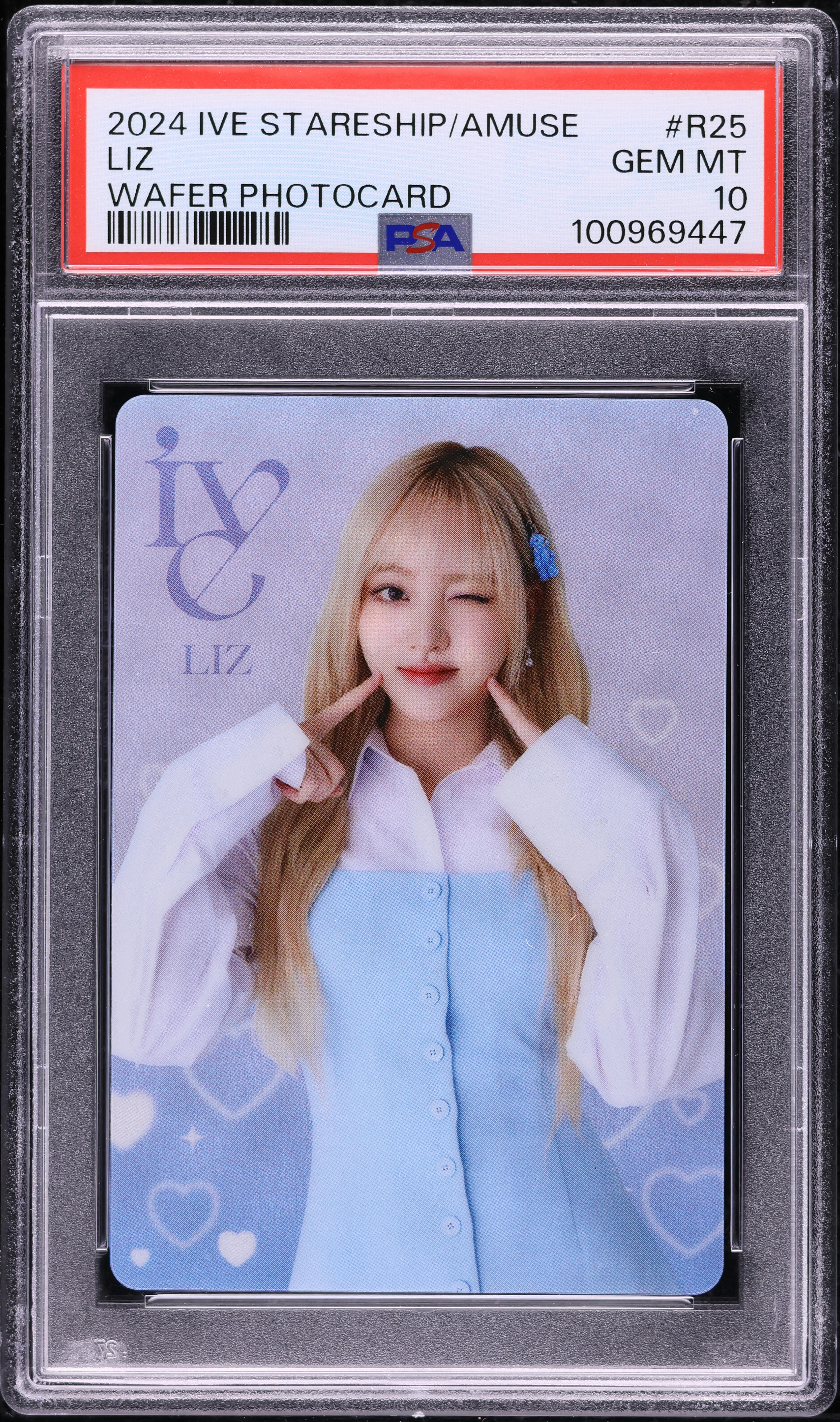 2024 Ive Stareship Amuse Wafer Photocard Liz #R-25 PSA 10 GEM MINT