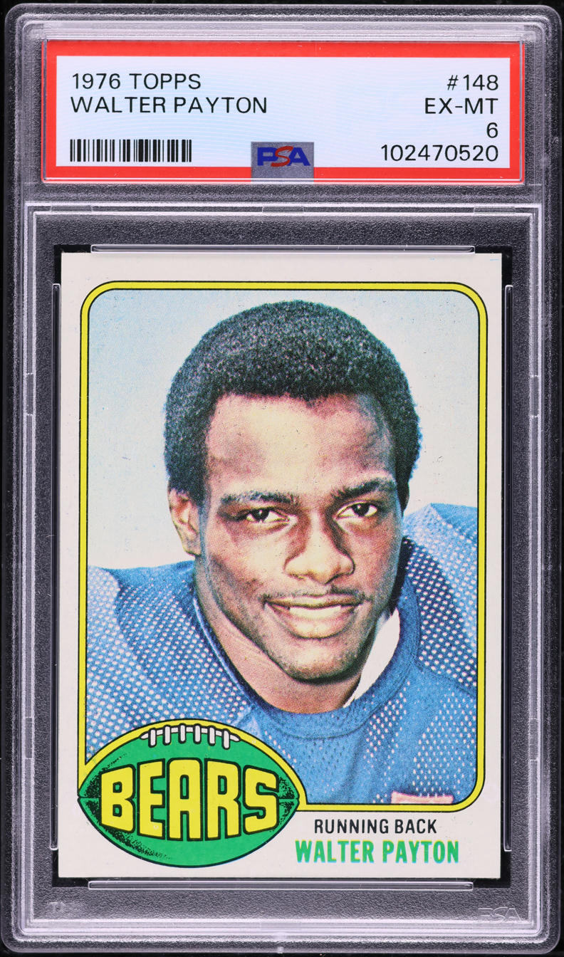 1976 Topps Football Walter Payton ROOKIE #148 PSA 6 EXMT