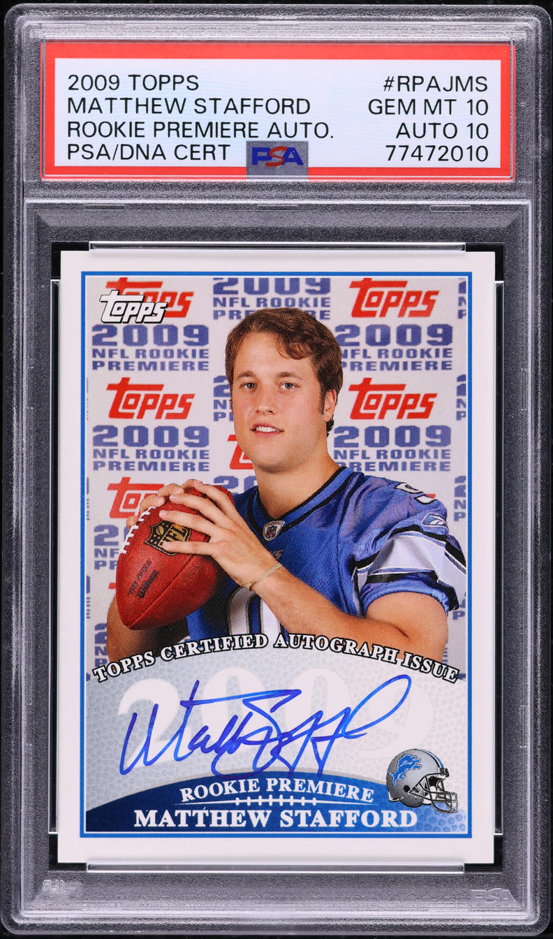 2009 Topps Premiere Matthew Stafford ROOKIE AUTO DNA 10 #RPA-JMS