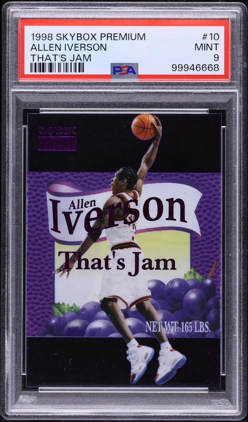 1998 Skybox Premium That's Jam Allen Iverson #10 PSA 9 MINT on