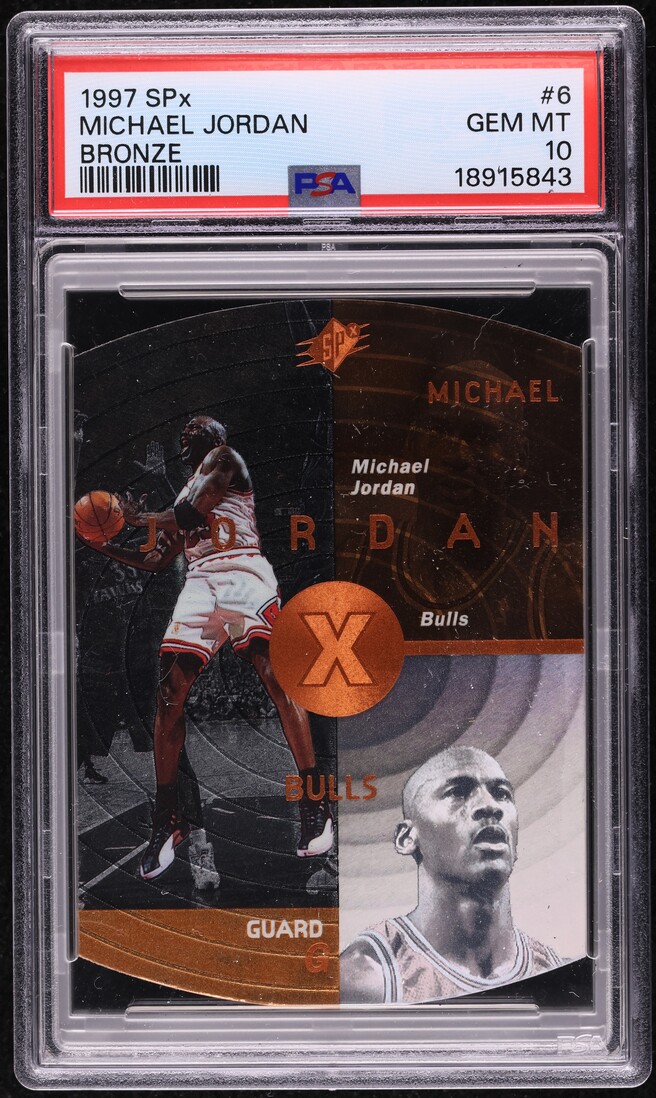 1997 SPx Bronze Hologram Die-Cut Michael Jordan #6 PSA 10 GEM MINT