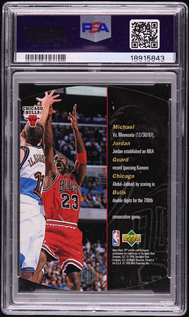 1997 SPx Bronze Hologram Die-Cut Michael Jordan #6 PSA 10 GEM MINT