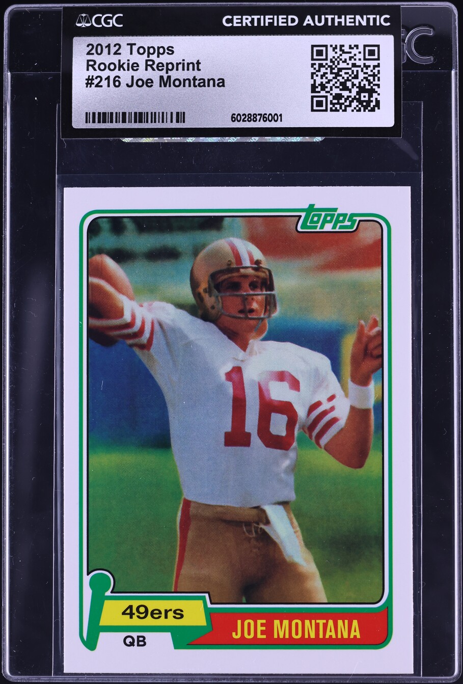2012 Topps Rookie Reprint Joe Montana #216 CGC AUTH