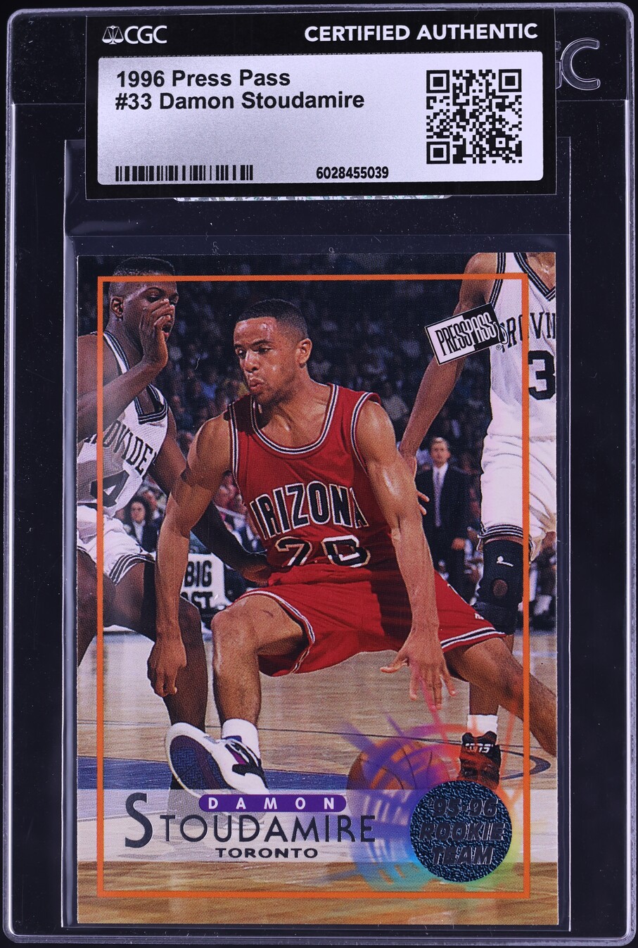 1996 Press Pass Damon Stoudamire #33 CGC AUTH