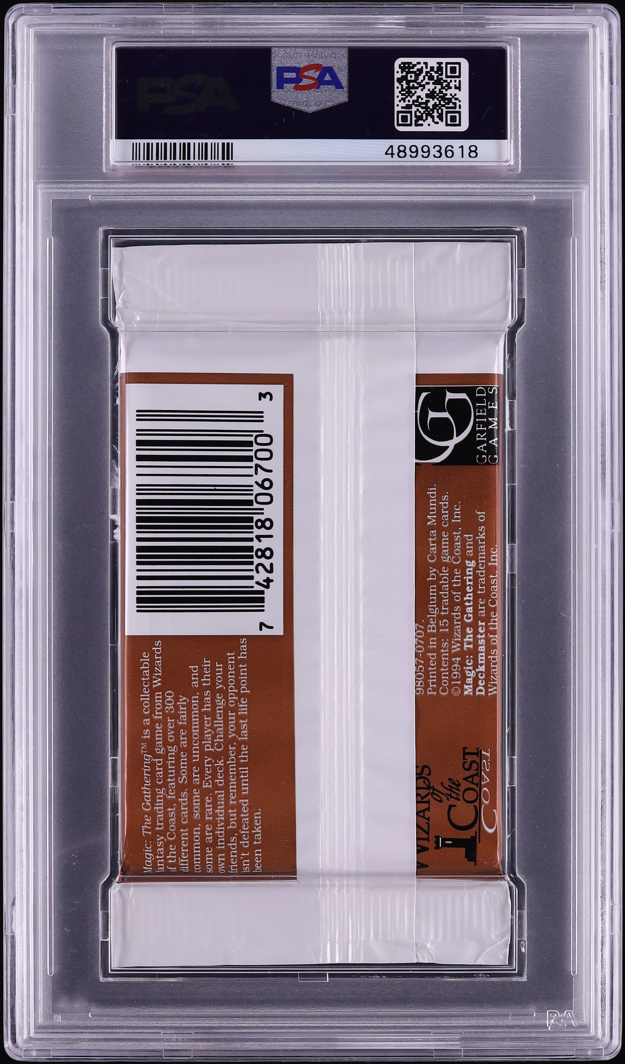 1994 Magic The Gathering MTG Revised Edition Plastic Pack PSA 8 NM