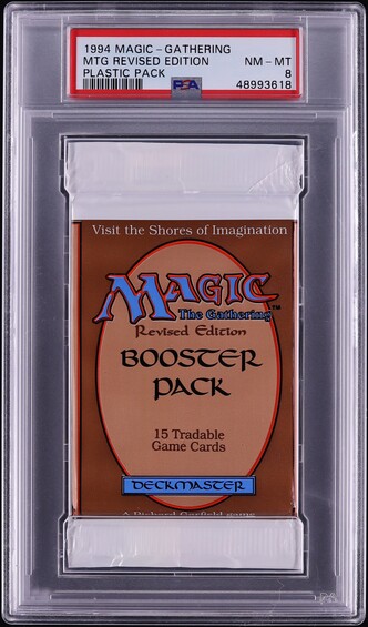 1994 Magic The Gathering MTG Revised Edition Plastic Pack PSA 8 NM