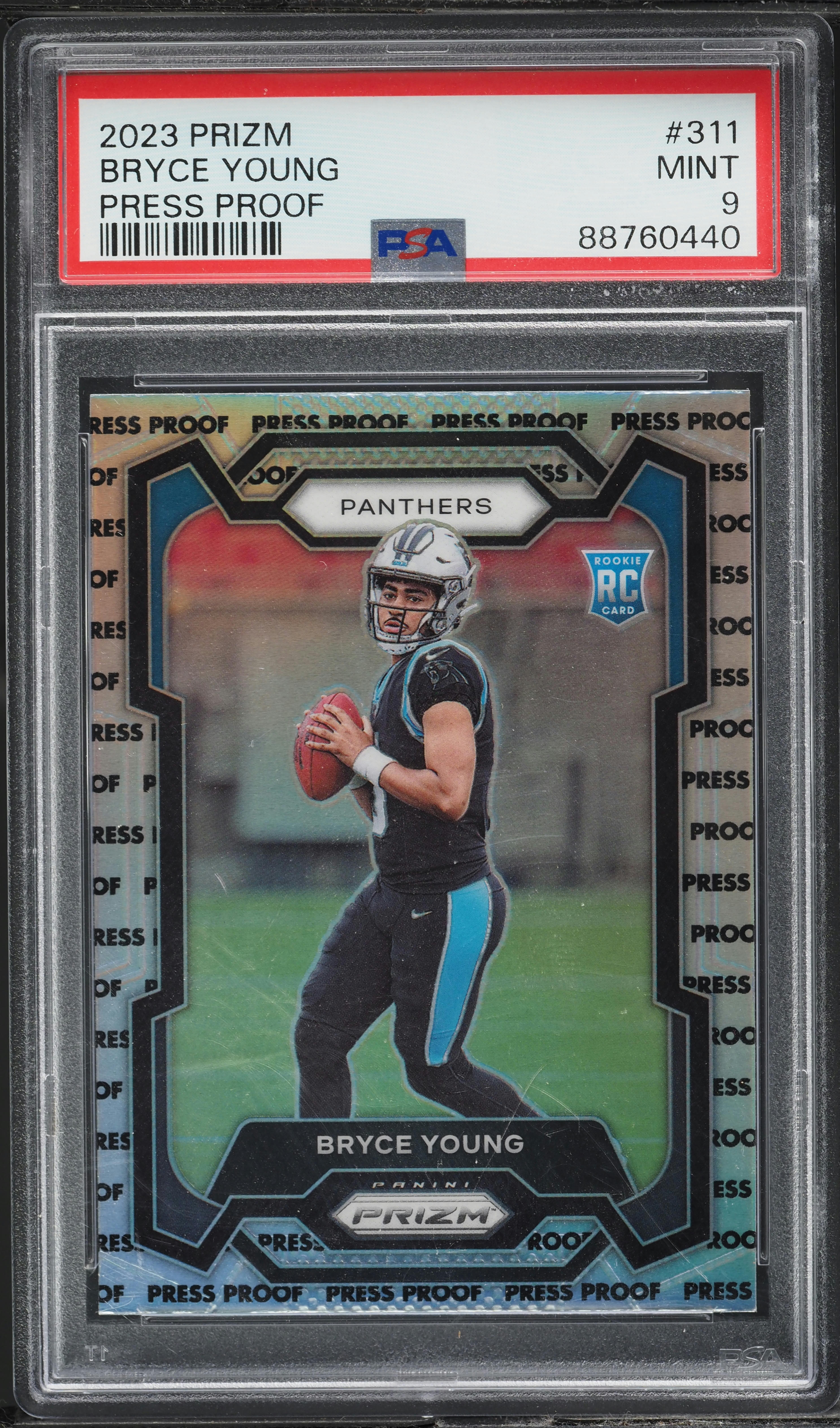2023 Panini Prizm Press Proof Bryce Young ROOKIE #311 PSA 9 MINT