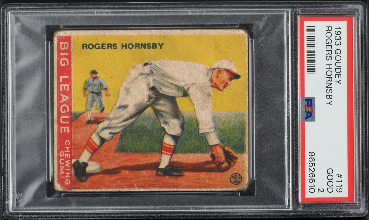 1933 Goudey Rogers Hornsby #119 PSA 2 GD