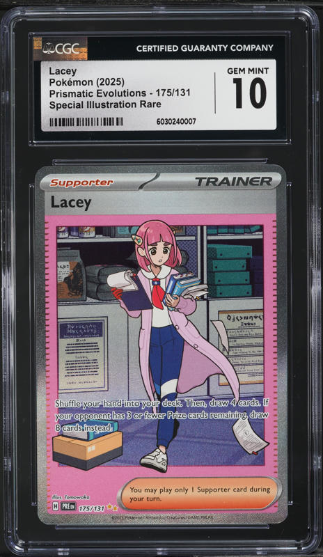 2025 Pokemon SV Prismatic Evolutions SIR Lacey #175 CGC 10 GEM MINT on  Fanatics Collect