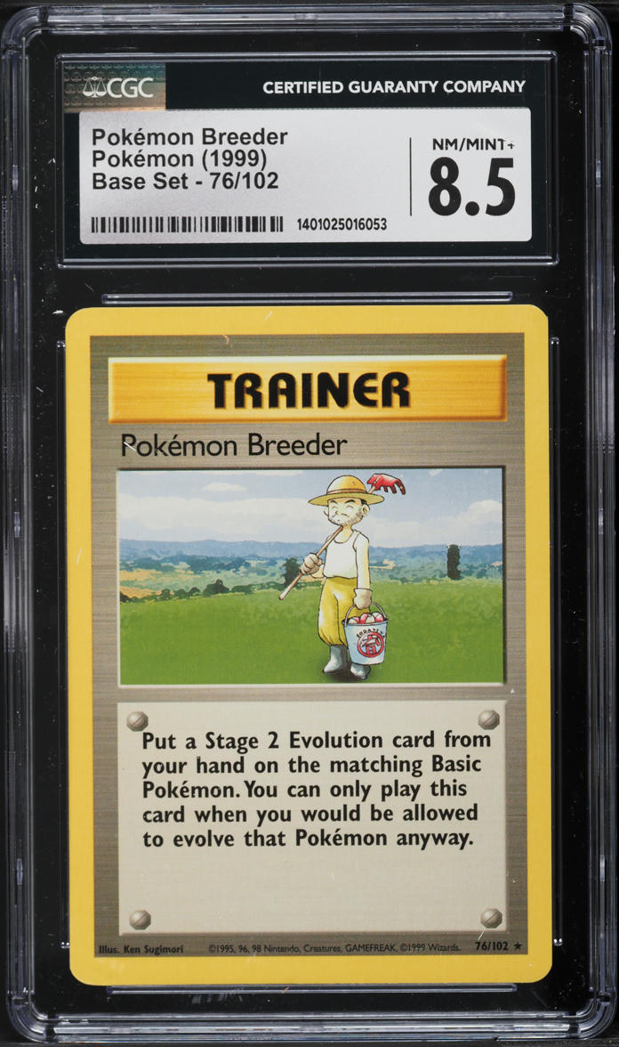 1999 Pokemon Base Set Pokemon Breeder #76 CGC 8.5 NM-MT+