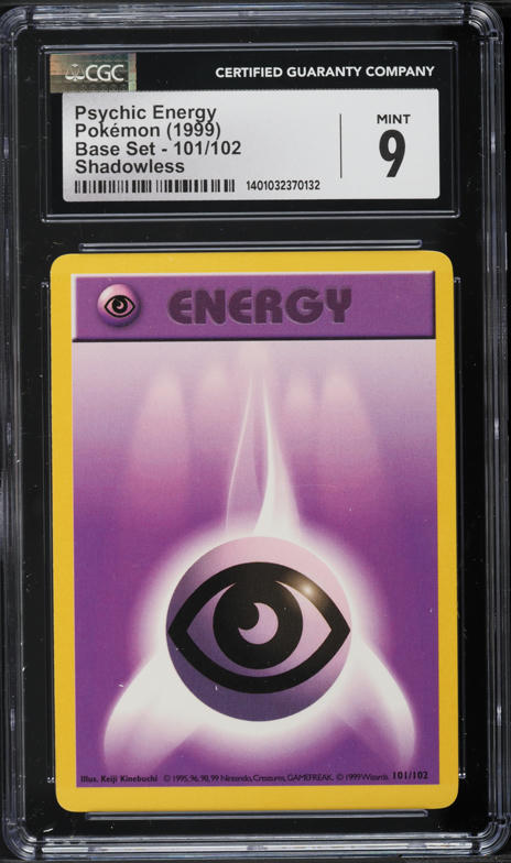 pokemon psychic energy card Sun & Moon Secret Rare #162 PSA 9 Common Card Type Psychic Energy Pokemon Card Credit