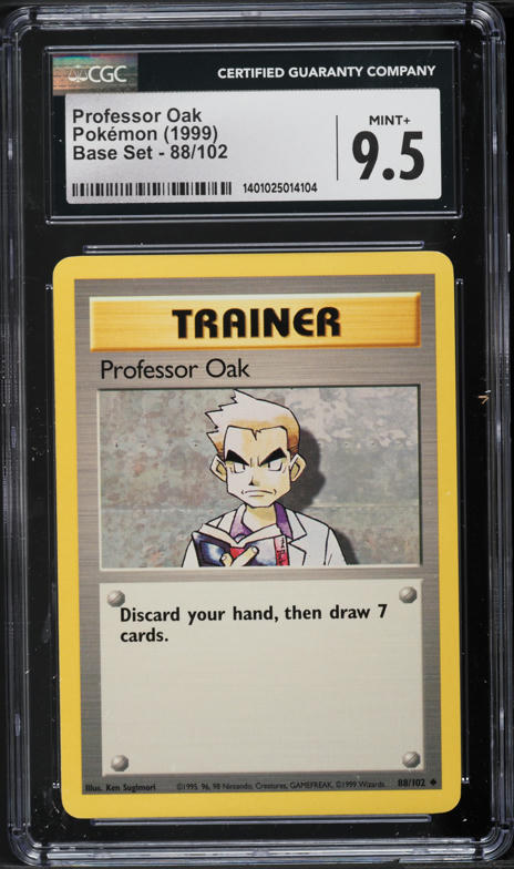 1999 Pokemon Base Set Shadowless Professor Oak #88 PSA 10 GEM MINT