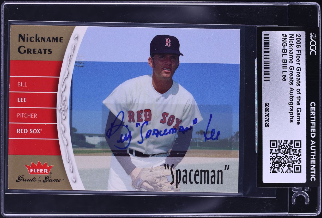2006 Fleer Greats Of The Game Nickname Greats Bill Lee AUTO #NG-BL CGC AUTH