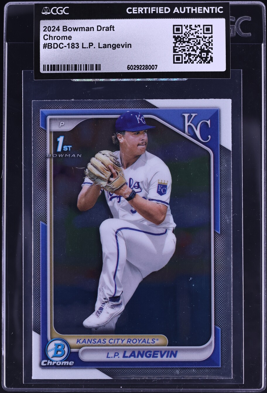 2024 Bowman Chrome Draft L.P. Langevin PROSPECT #BDC-183 CGC AUTH