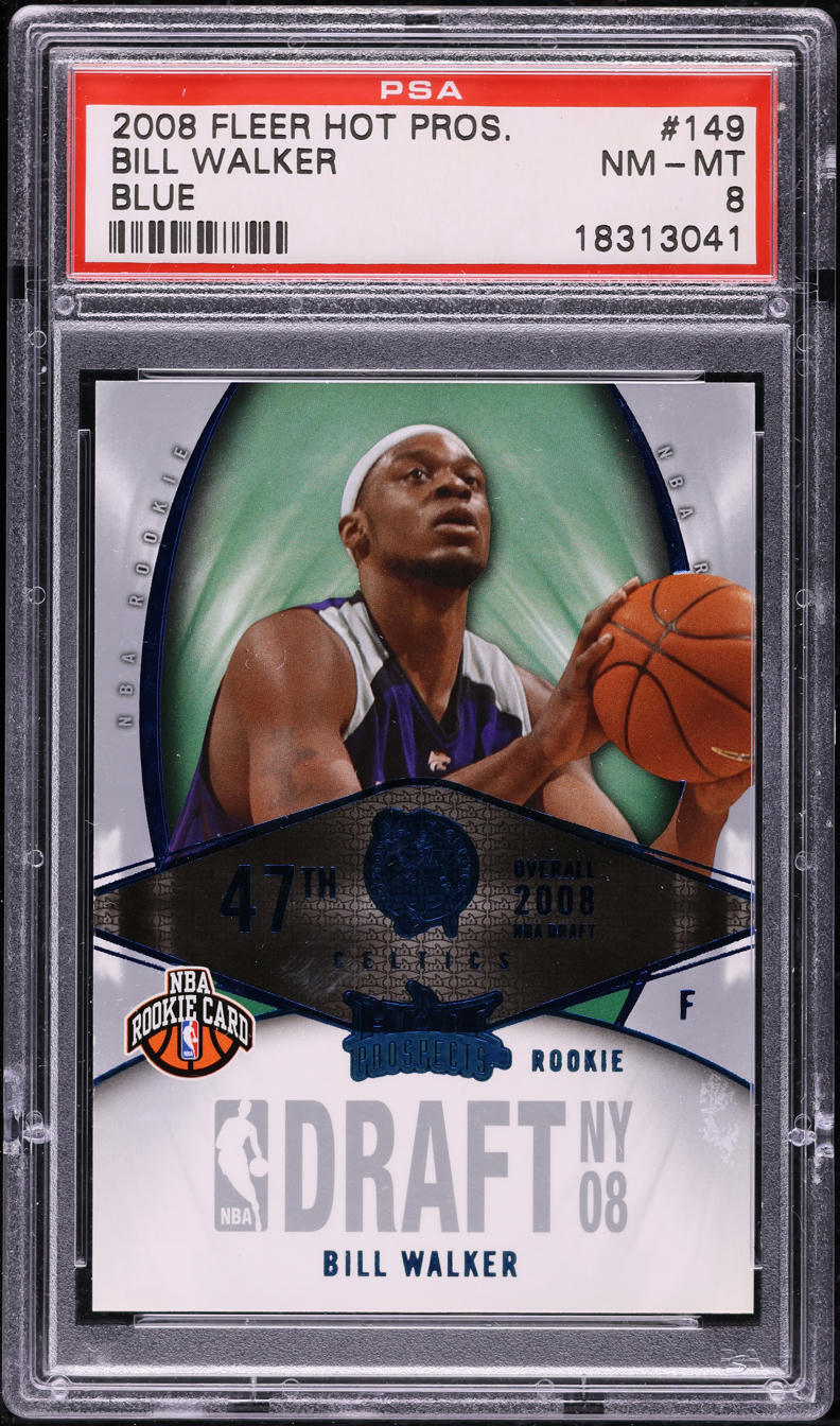 2008 Fleer Hot Prospects Blue Bill Walker ROOKIE #149 PSA 8 NM-MT