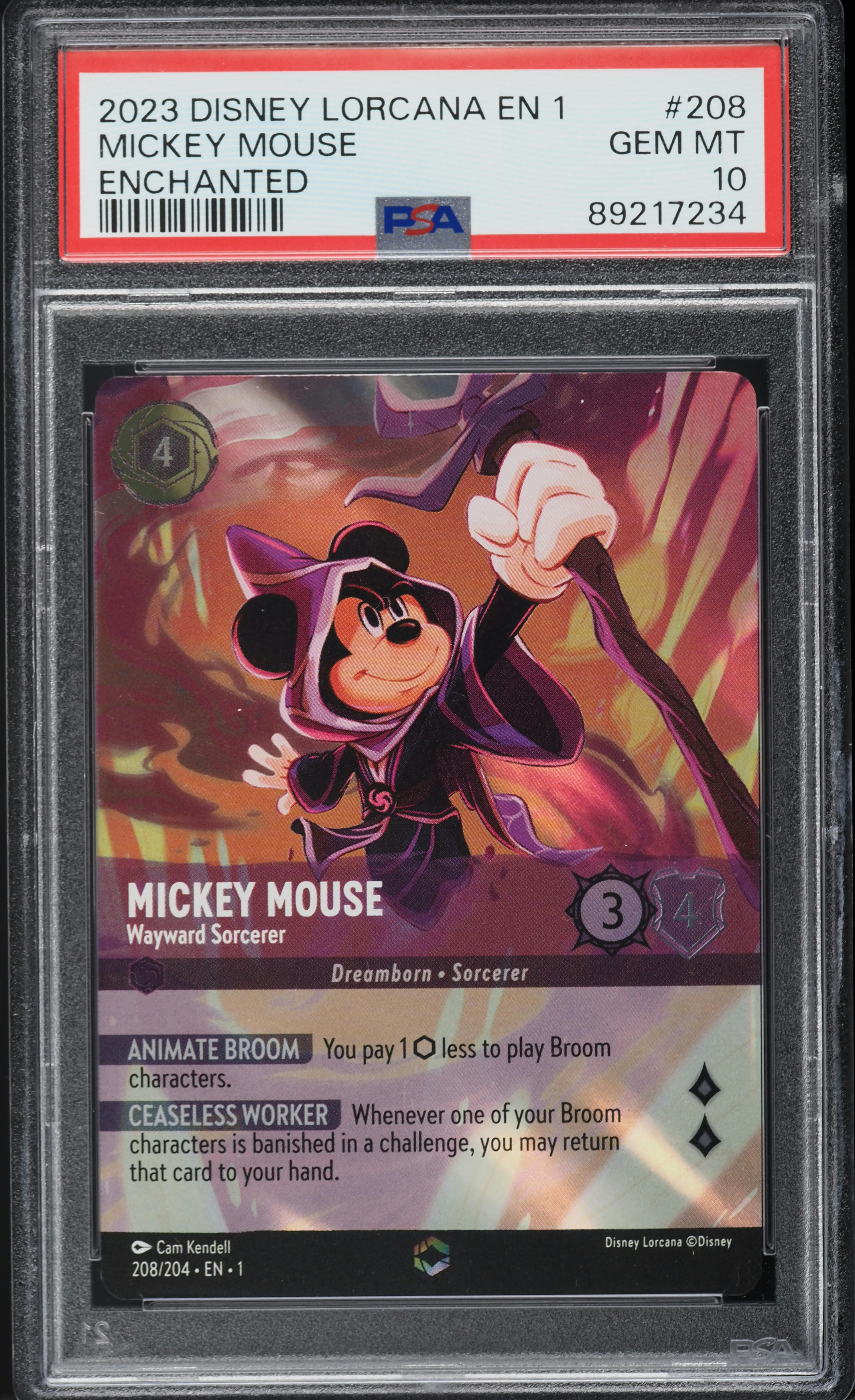 Disney Lorcana マレフィセントPSA10 2023 Disney Lorcana First Chapter Enchanted Mickey Mouse Wayward