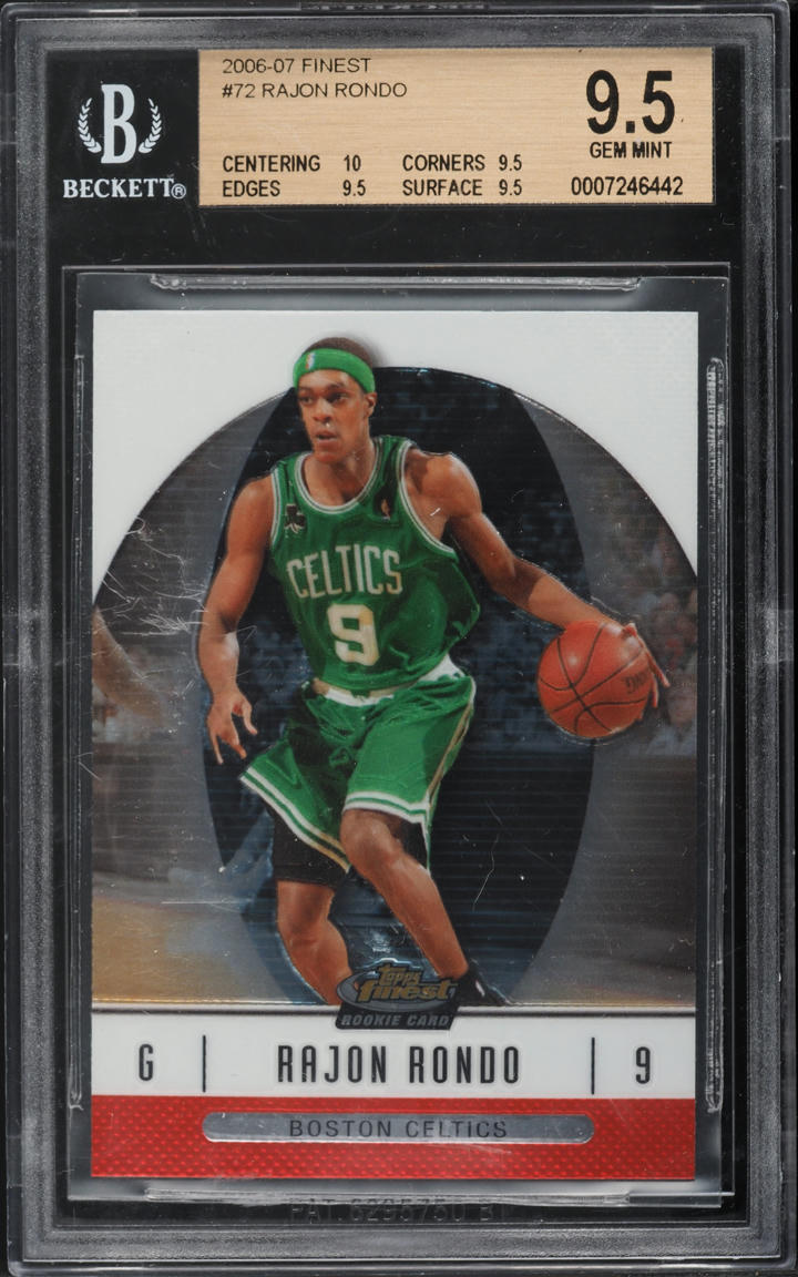 2006 Finest Rajon Rondo ROOKIE #72 BGS 9.5 GEM MINT