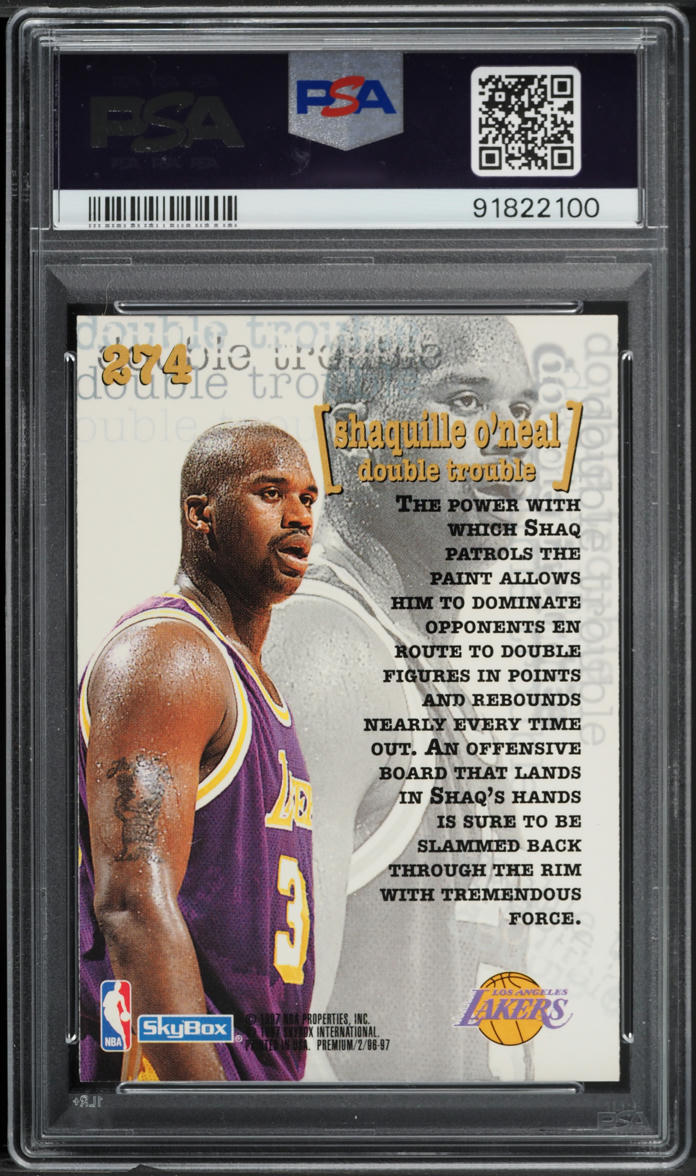 1996 Skybox Premium Rubies Shaquille O'Neal #274 PSA 9 MINT