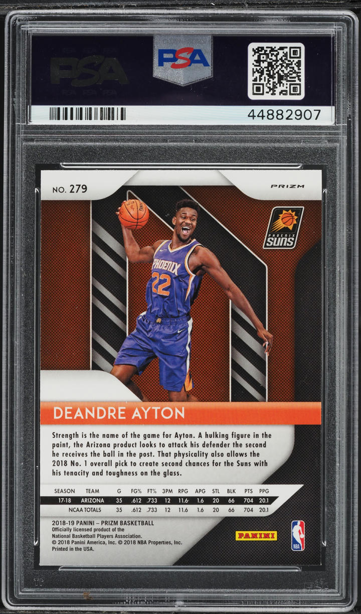 2018 Panini Prizm Silver DeAndre Ayton ROOKIE #279 PSA 10 GEM MINT
