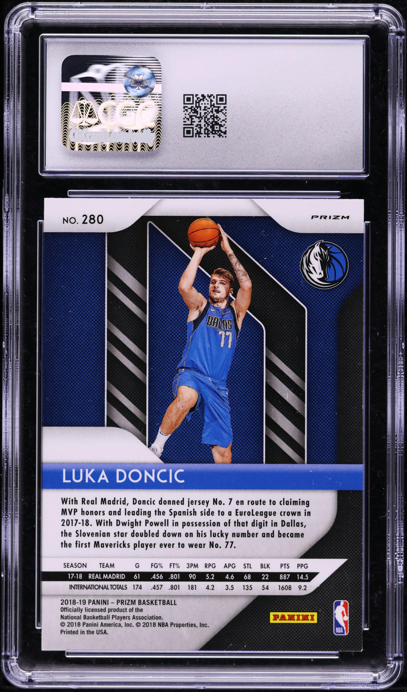 2018 Panini Prizm Red White & Blue Luka Doncic ROOKIE #280 CGC 10 GEM MINT