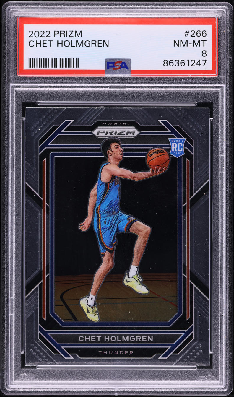 2022 Panini Prizm Chet Holmgren ROOKIE #266 PSA 8 NM-MT