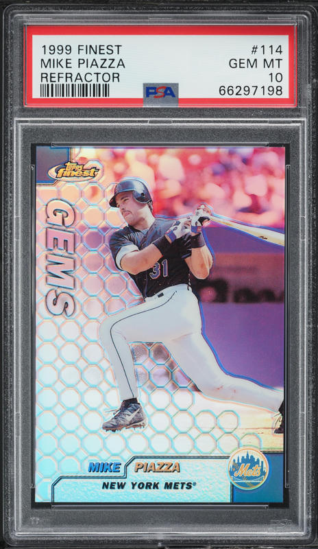 1999 Finest Refractor Mike Piazza #114 PSA 10 GEM MINT on Fanatics