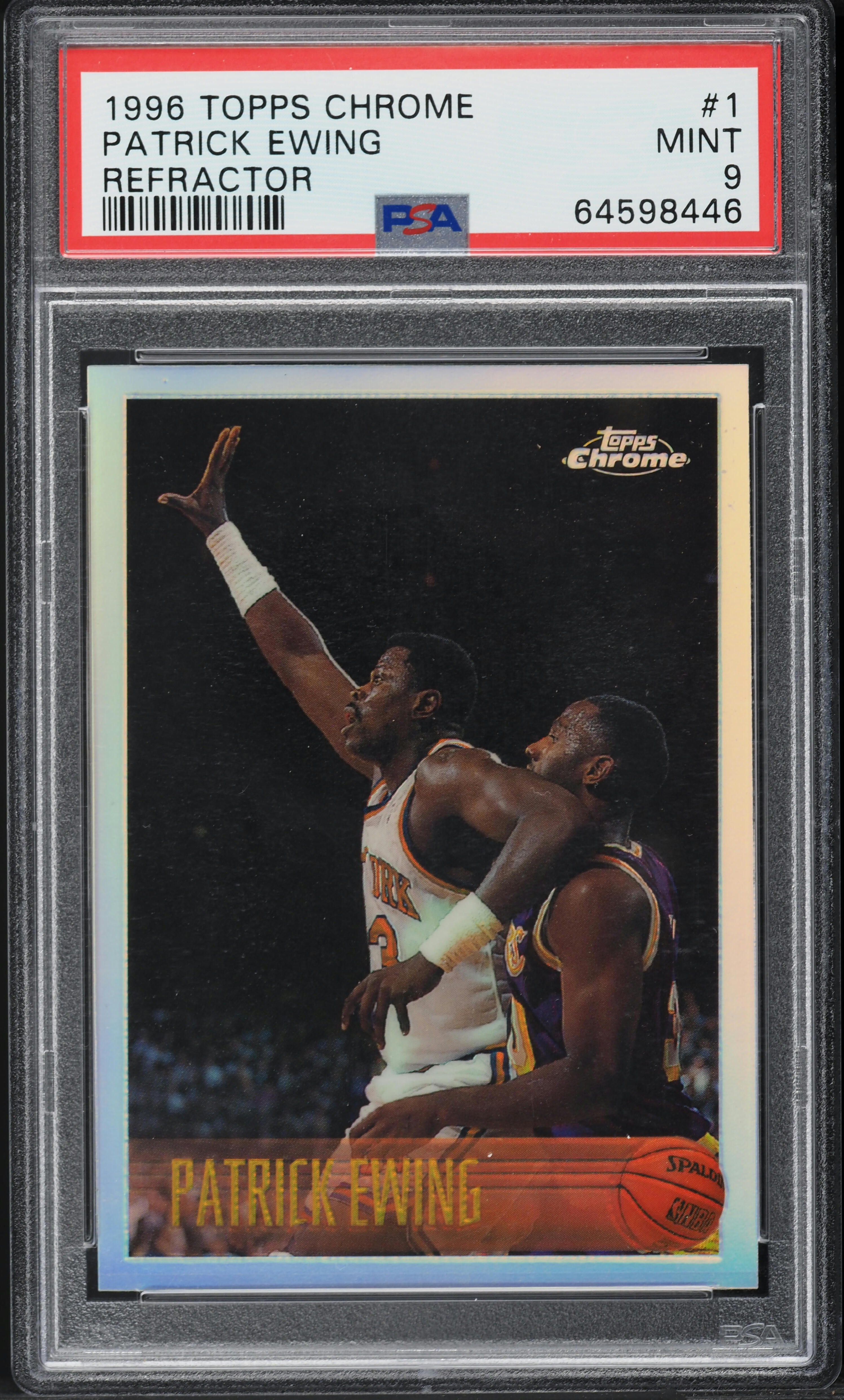 1996 Topps Chrome Refractor Patrick Ewing #1 PSA 9 MINT on
