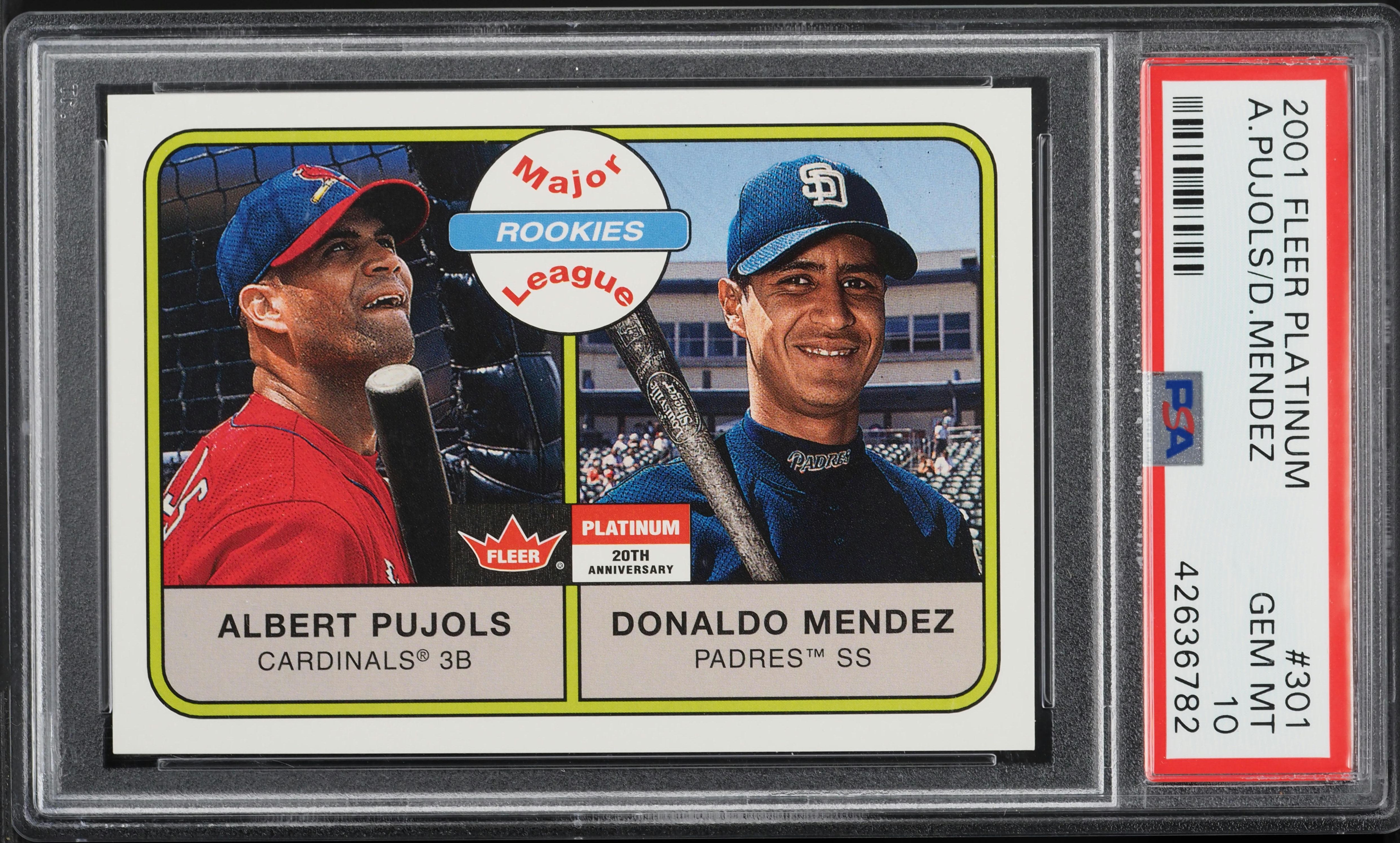2001 Fleer Platinum Albert Pujols Donald Mendez ROOKIE /1500 #301