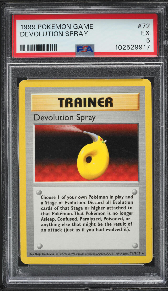 1999 Pokemon Base Set Devolution Spray #72 PSA 5 EX on Fanatics Collect