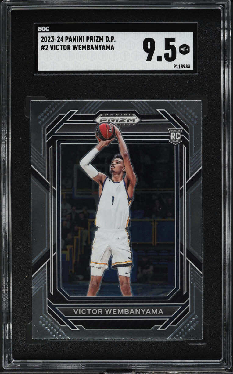 2023 Panini Prizm Draft Picks Victor Wembanyama ROOKIE #2 SGC 9.5 MINT+