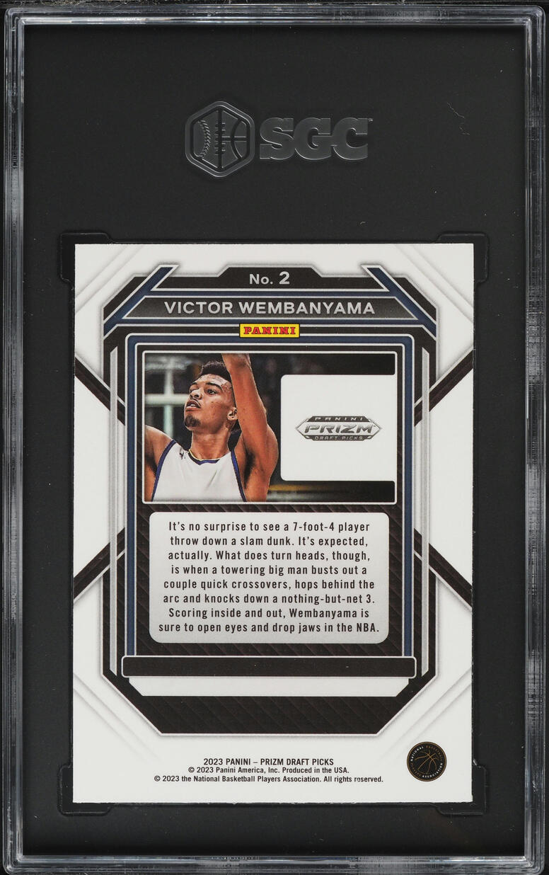 2023 Panini Prizm Draft Picks Victor Wembanyama ROOKIE #2 SGC 9.5 MINT+