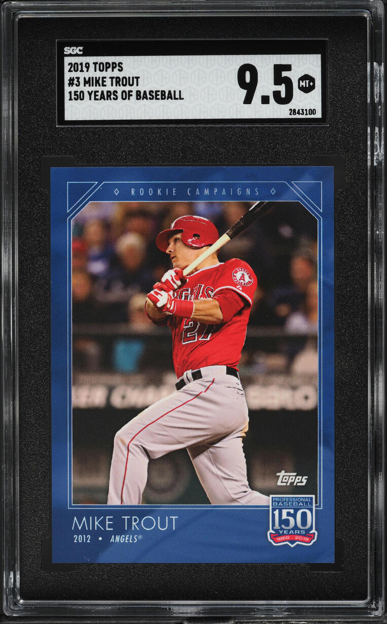 2019 Topps 150 Years Of Baseball Mike Trout #3 SGC 9.5 MINT+