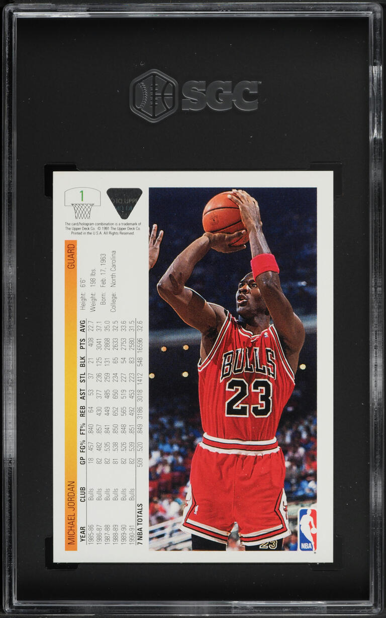 1991 Upper Deck Promo Michael Jordan #1 SGC 8 NM-MT