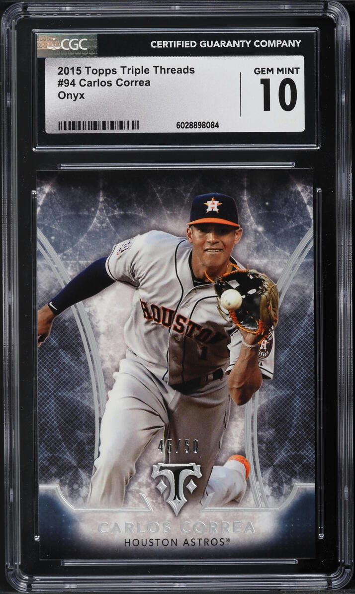 2015 Topps Triple Threads Onyx Carlos Correa PROSPECT /50 #94 CGC 10 GEM MINT