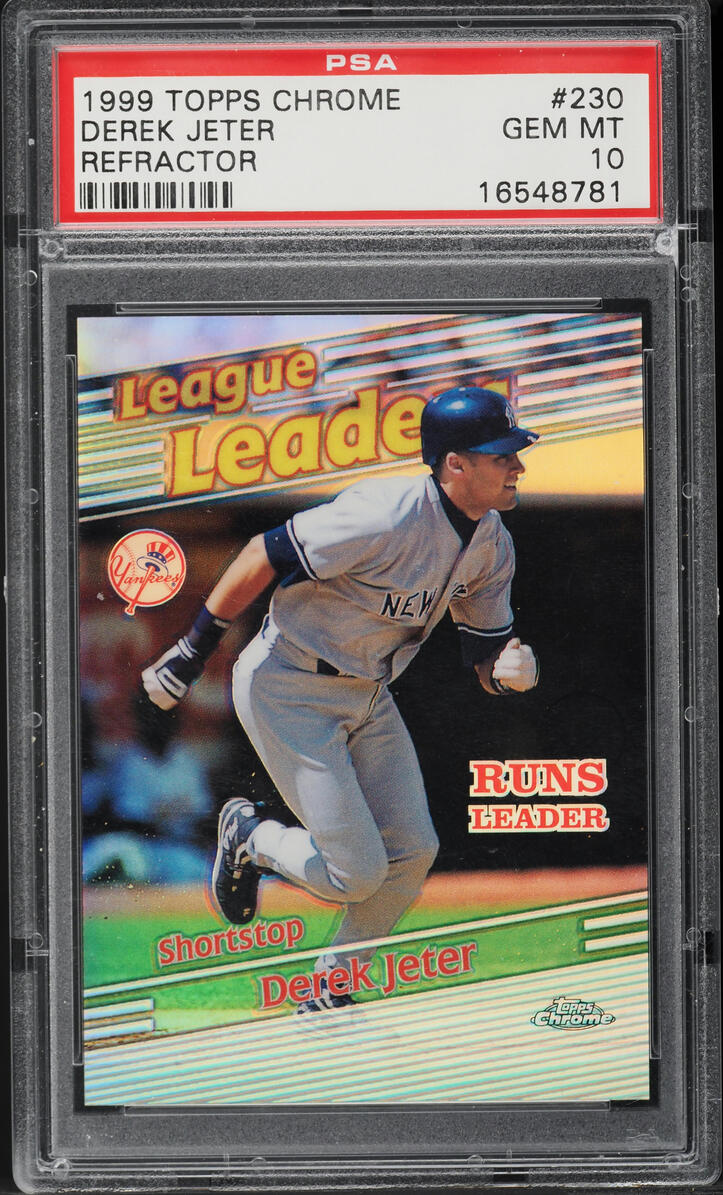 1999 Topps Chrome Refractor Derek Jeter #230 PSA 10 GEM MINT