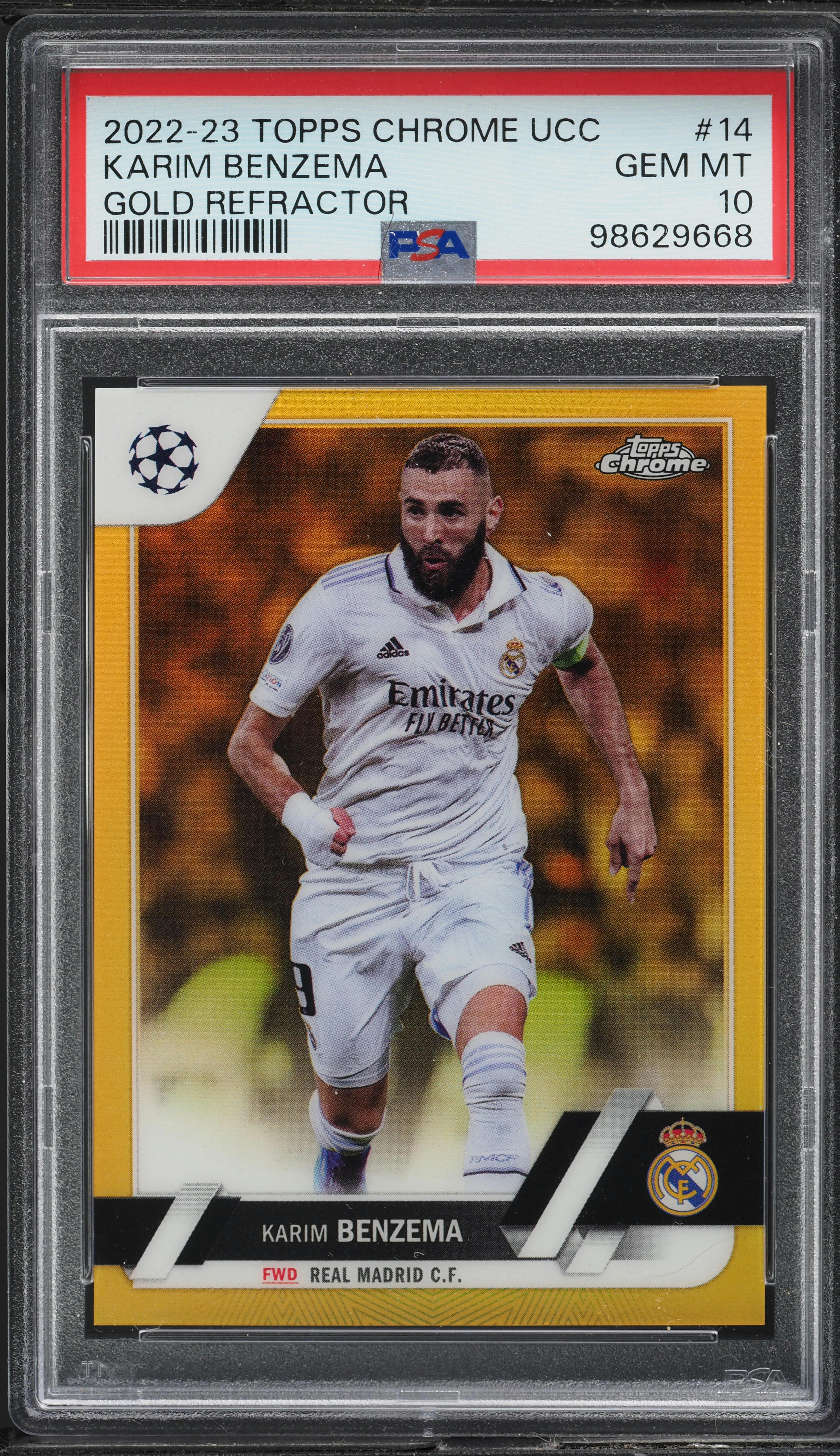 2022 Topps Chrome UEFA Club Competitions Gold Refractor Karim 