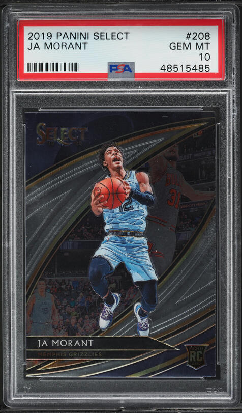 2019 Select Courtside Ja Morant ROOKIE #208 PSA 10 GEM MINT on
