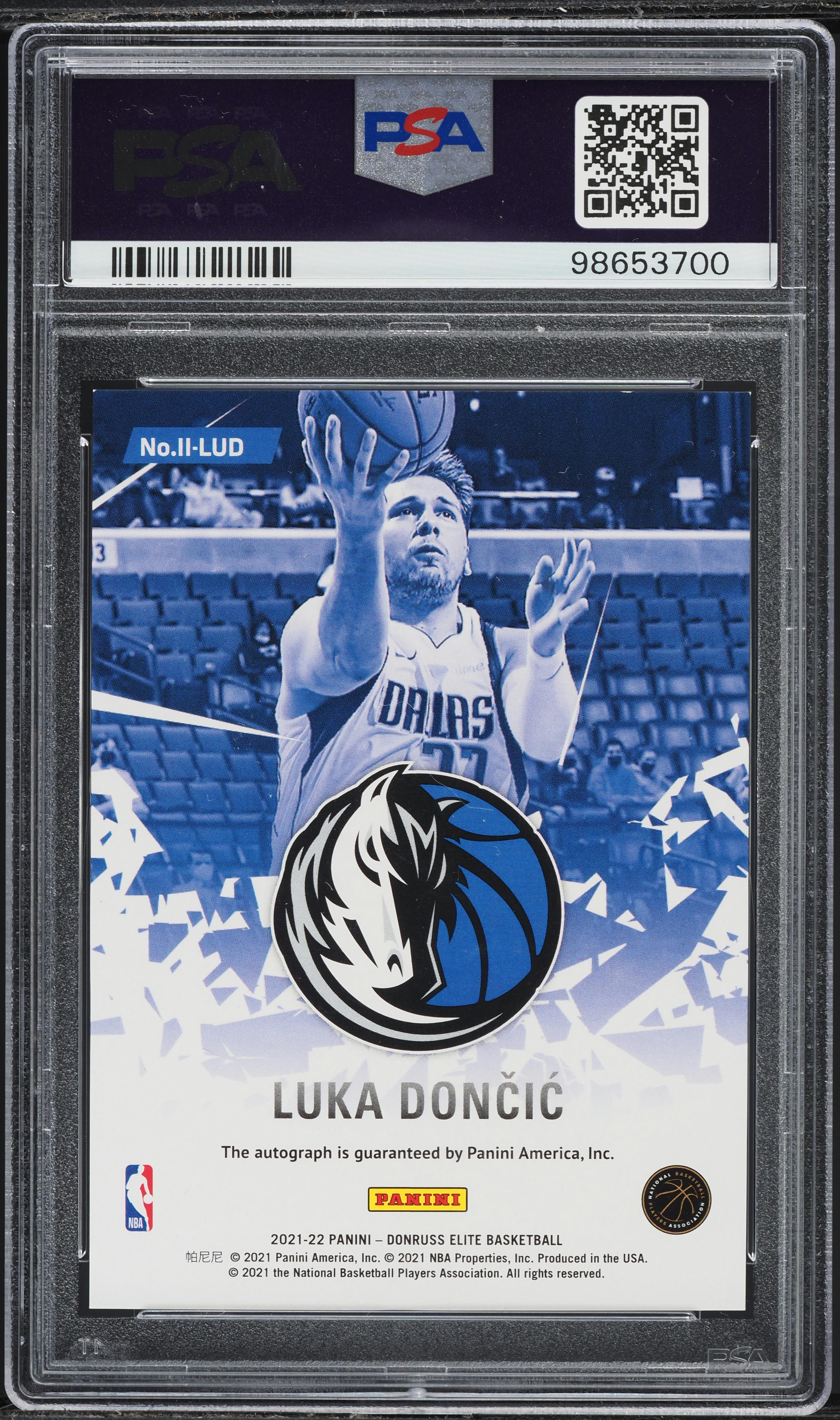 2021 Donruss Elite Impact Red Gold Luka Doncic AUTO DNA 10 /10 #II 
