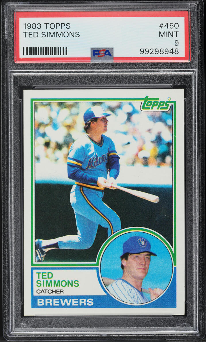 1983 Topps Ted Simmons #450 PSA 9 MINT