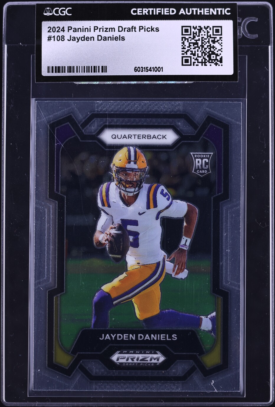 2024 Panini Prizm Draft Picks Jayden Daniels ROOKIE #108 CGC AUTH