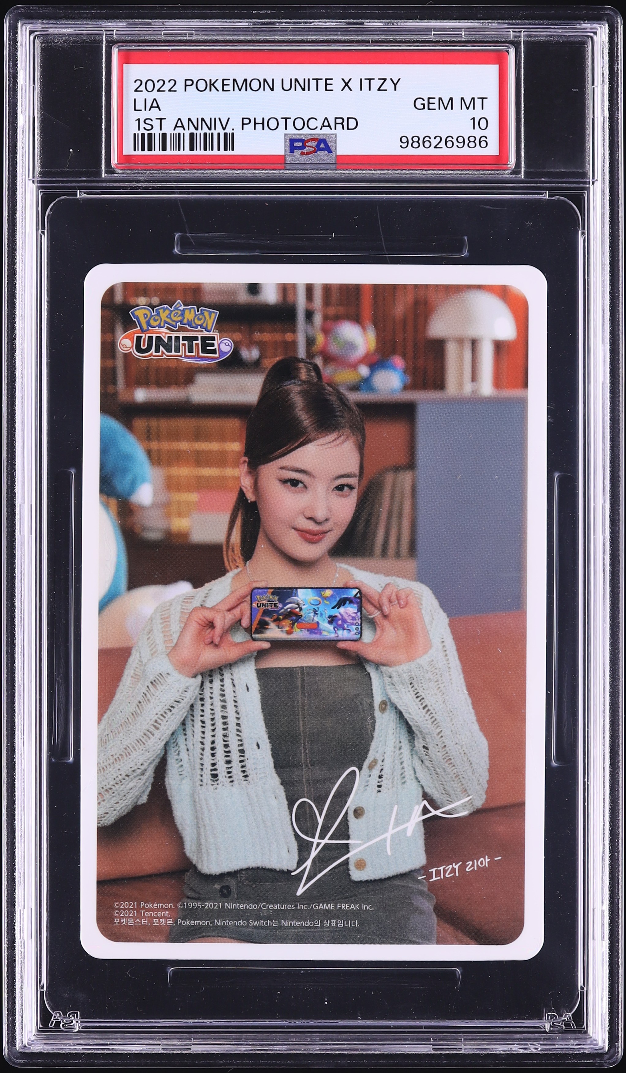 2022 Pokemon Unite X Itzy 1st Anniversary Celebration Photocard