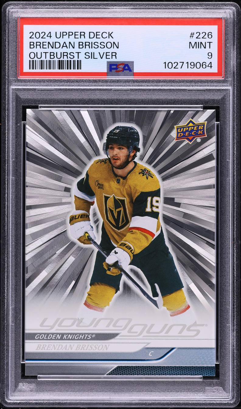 2024 Upper Deck Young Guns Outburst Silver Brendan Brisson RC #226 PSA 9 MINT
