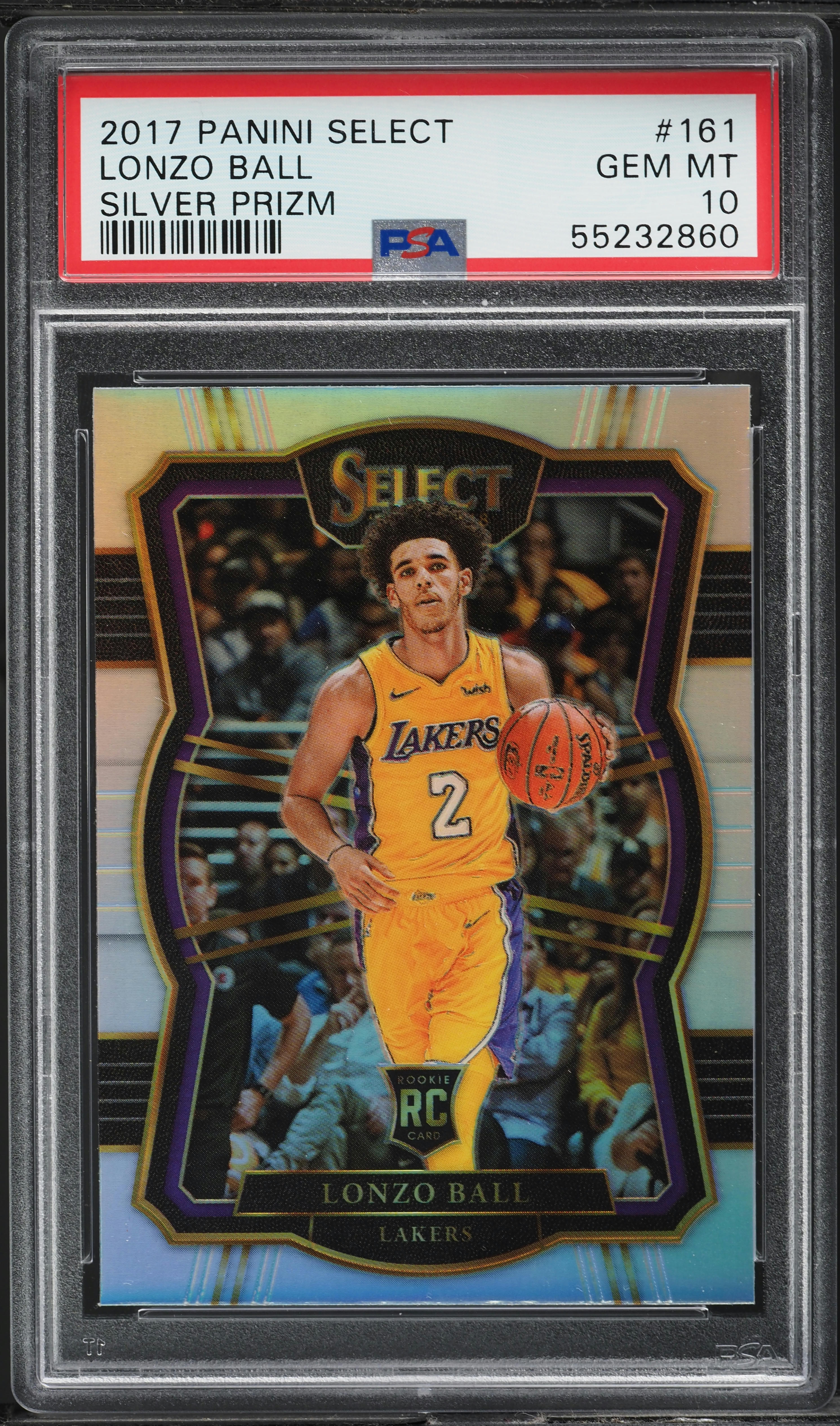 2017 Panini Select Basketball Silver Lonzo Ball #161 PSA 10